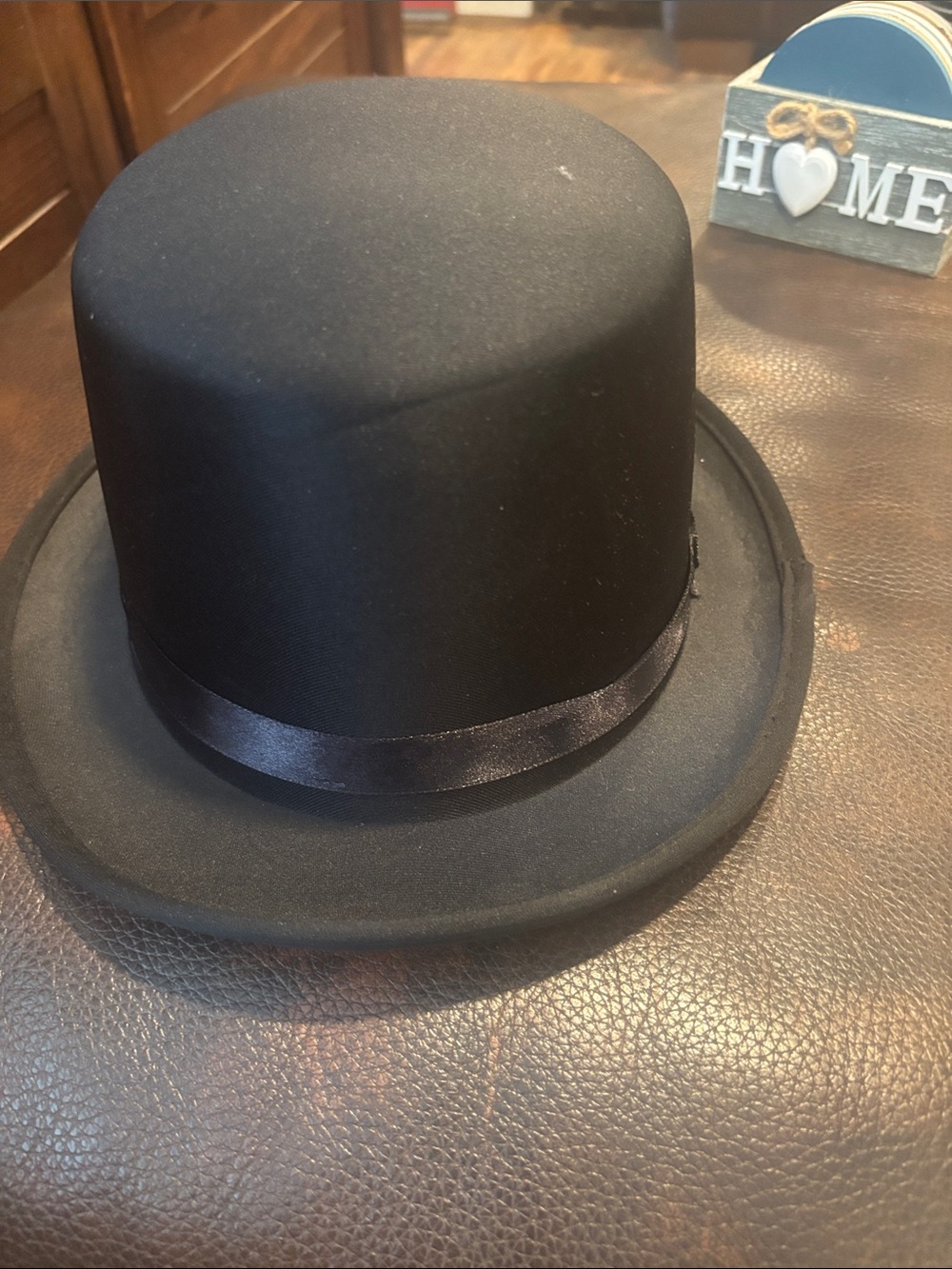 Classic Black Women's Top Hat with Satin Band